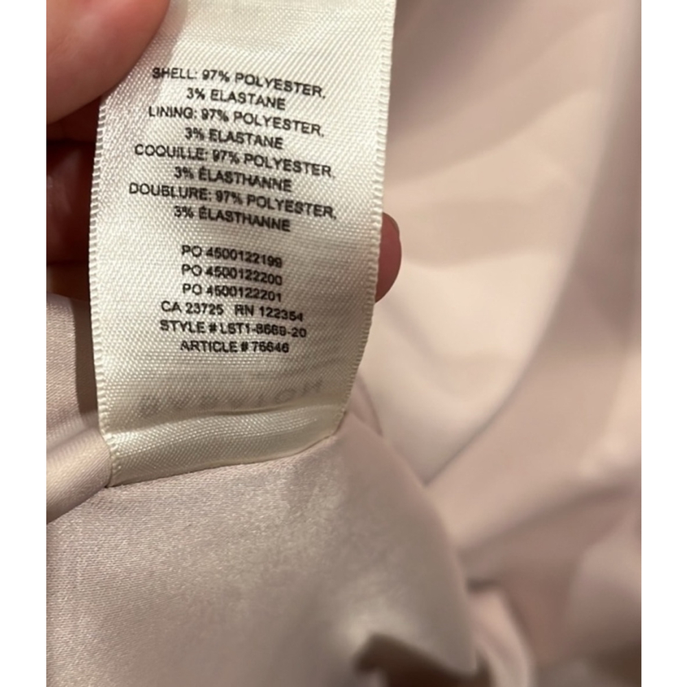 Aritzia Babaton Midi Satin Slit Dress, Size 8, Blush Pink / Pearl - Picture 9 of 10